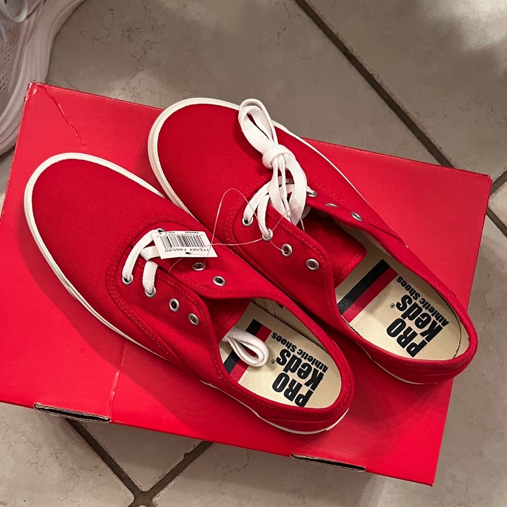 Women's Red Canvas Sneakers